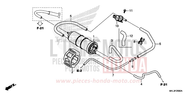 AKTIVKOHLEBEHAELTER von NC750X "Meca" MAT PEARL GLARE WHITE (NHB54) von 2019
